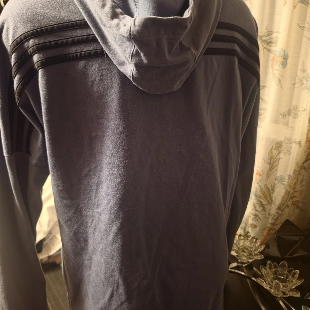 adidas Blue Logo Pullover Sweatshirt Mens Small Womens Large